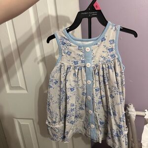 SweetHoney Blue and White Floral Button Down Shirt